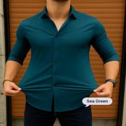 Premium Full Sleeve Formal Shirt (Sea Green)