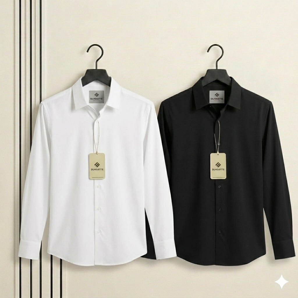 Premium China Stitch Shirt (Black & White)