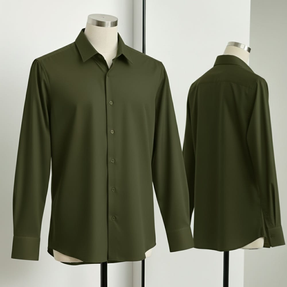 Premium China Stitch Shirt (Olive)