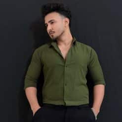 Premium China Stitch Shirt (Olive)