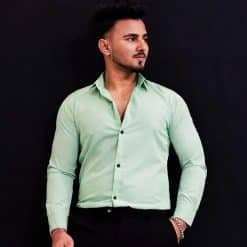 Premium China Stitch Shirt (Mint Green)
